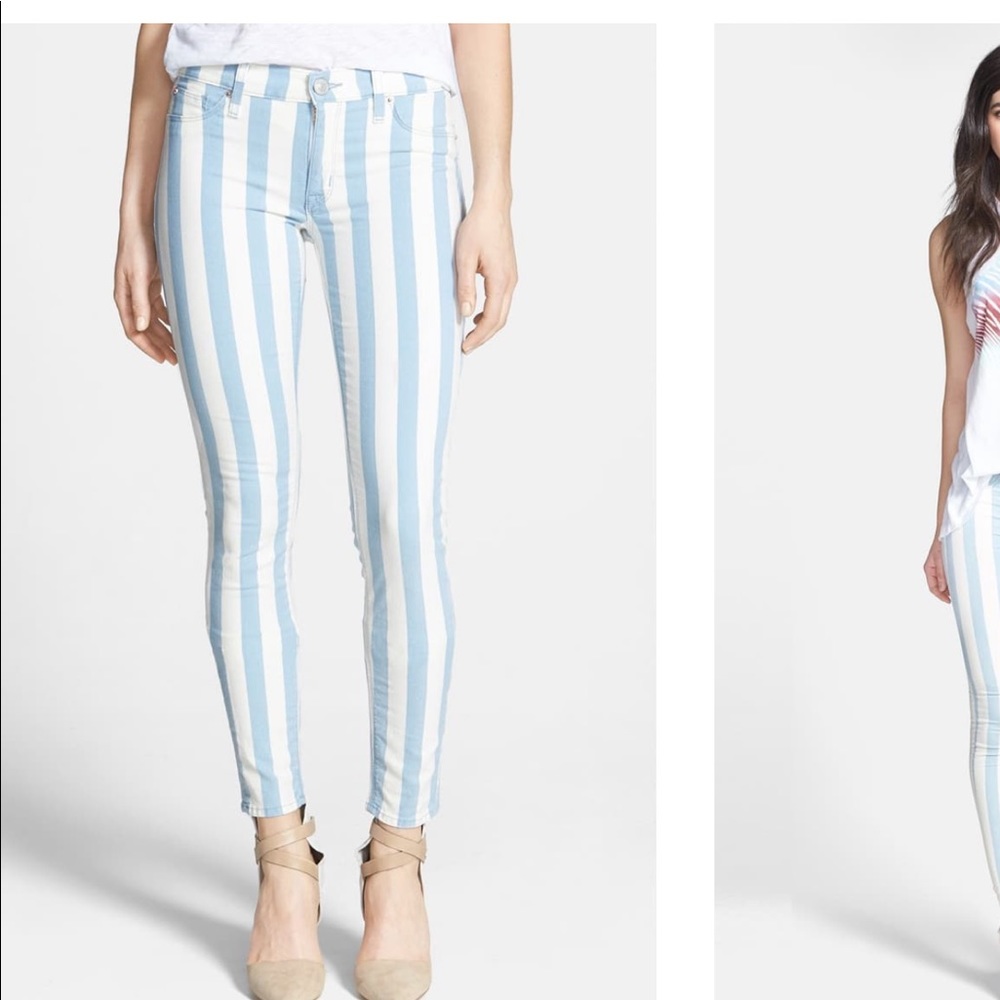 Hudson Krista Super Stripe Skinny Jeans